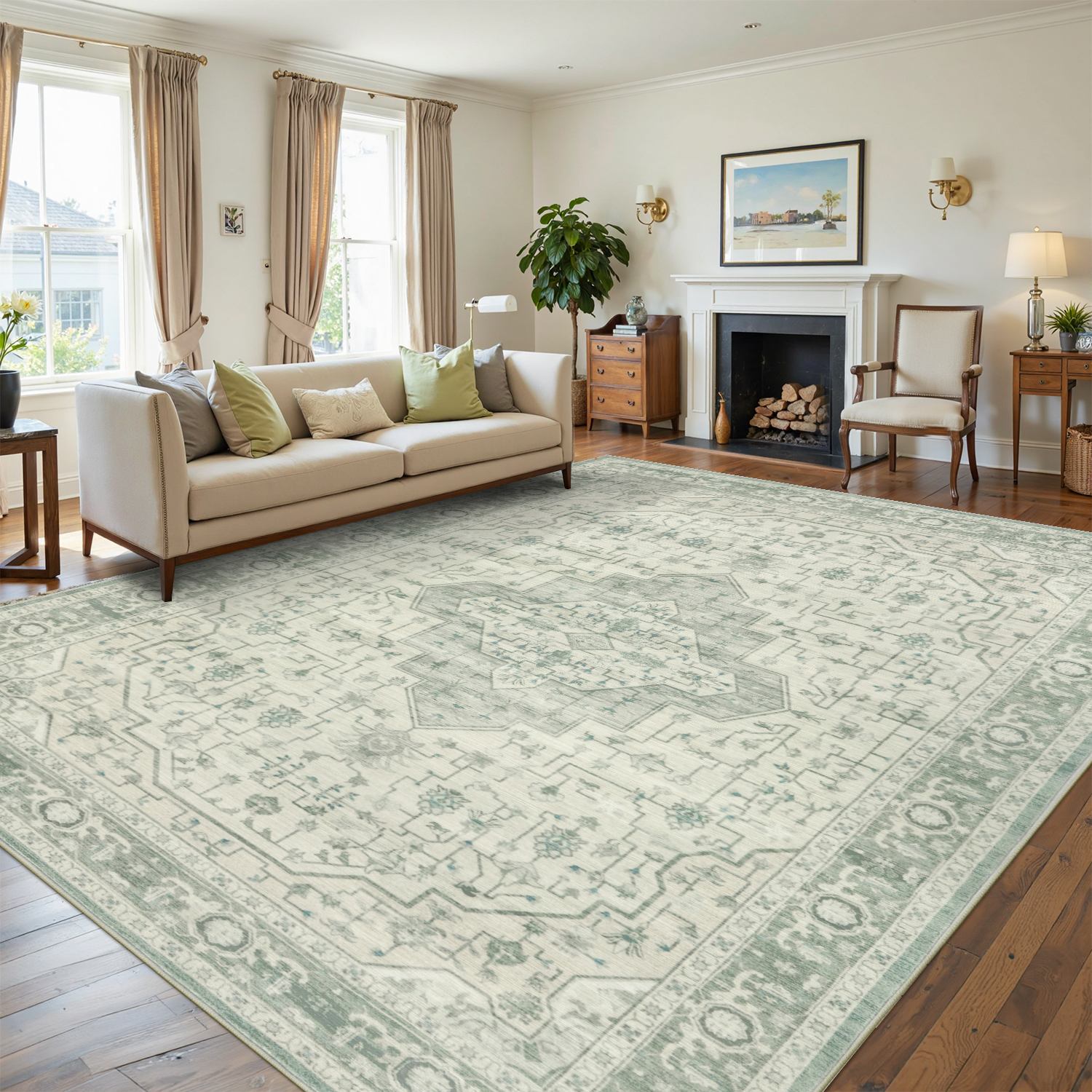 Elegant Style-Sage Green(8'x10')